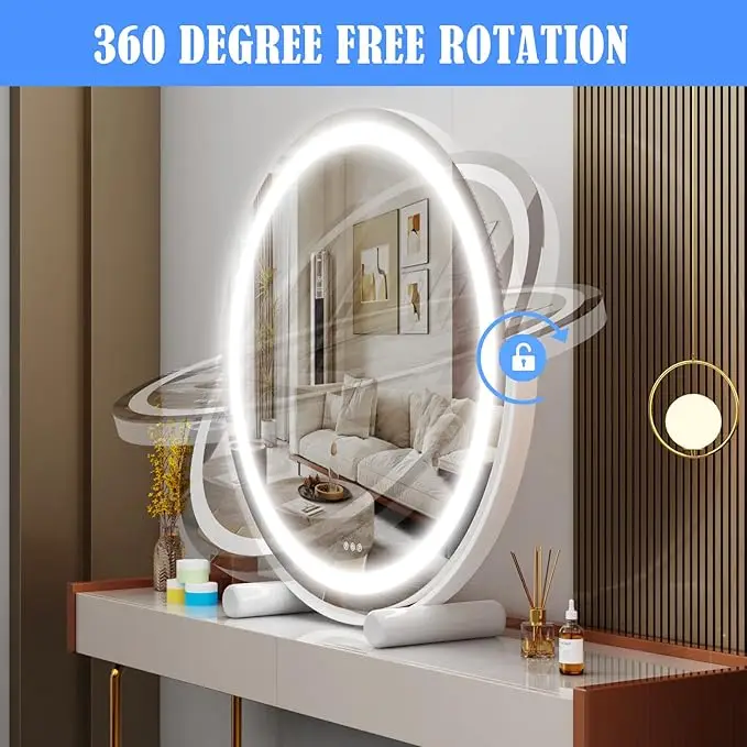 Modern On The Table LED Mirror Light with Anti-Rust Magnifying Glass One-Year Warranty Bathroom Vanity for Hotel Application