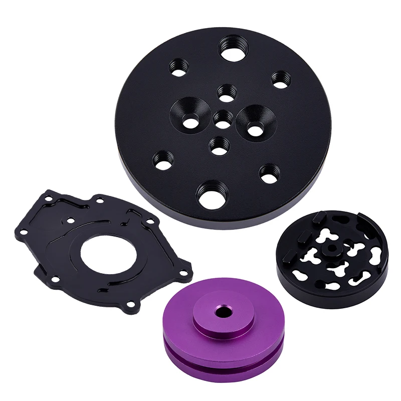 Custom Cnc Milling Steering Wheel Hub Adapter Gasket Cnc Machined Multi-Threaded Cheese Aluminum Plate Mount Cnc Parts