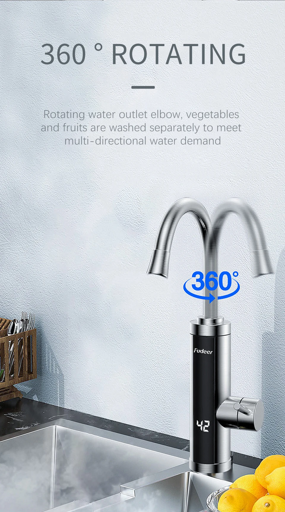 Кухонный смеситель из нержавеющей стали 304, мгновенный Электрический водонагреватель grifos, Электрический смеситель