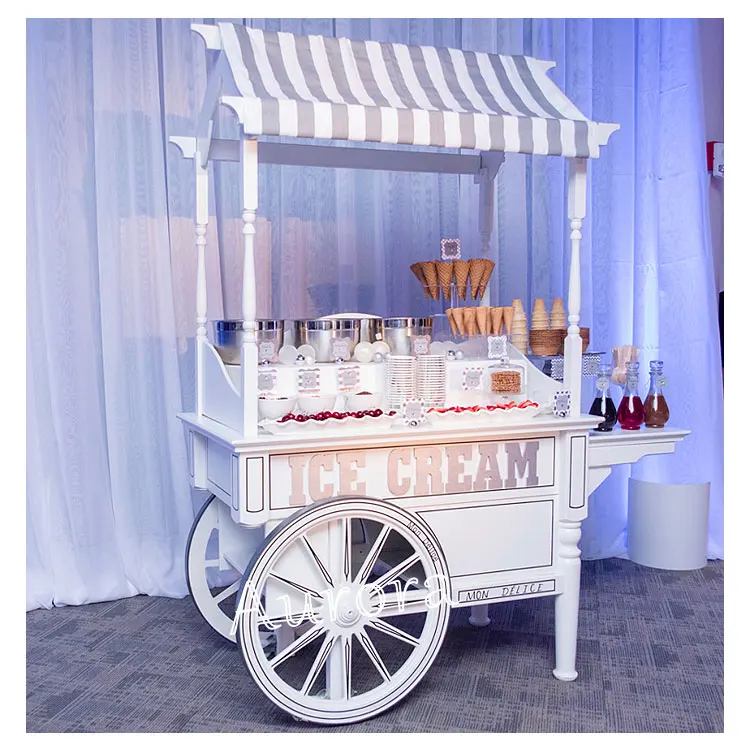 Online Shopping Customized Wooden Flower Candy Cart Wedding Children Christmas Dessert Party Cart Decoration
