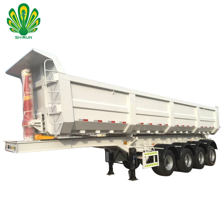China Factory supplier U shape 3 axles Rear tipper truck dumper semi trailer dump trailer