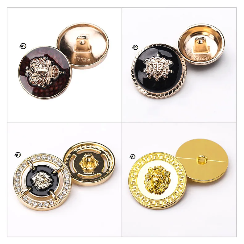 Metal Hand-stitched Buckles Cambered Anchor Buckle decorative buttons