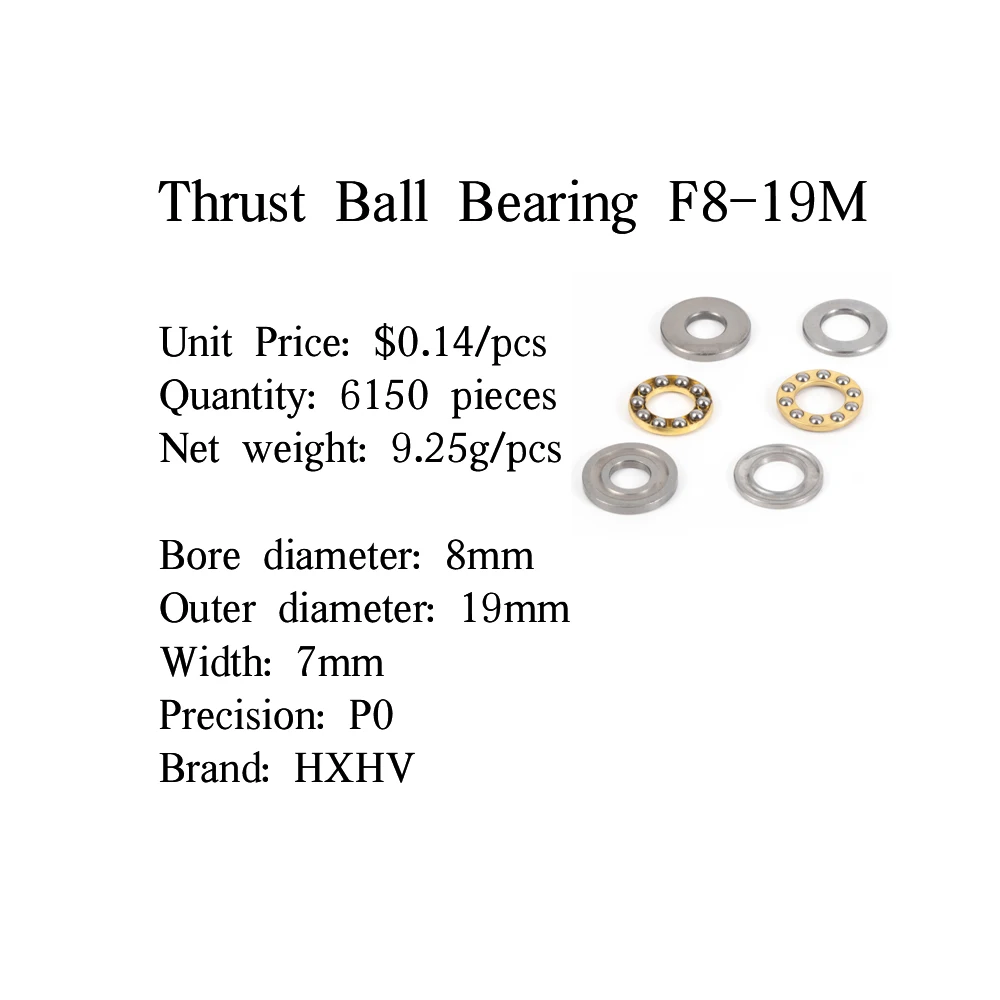 F8-19M Size 8x19x7mm in Stock on Sale Hxhv Thrust Ball Bearing