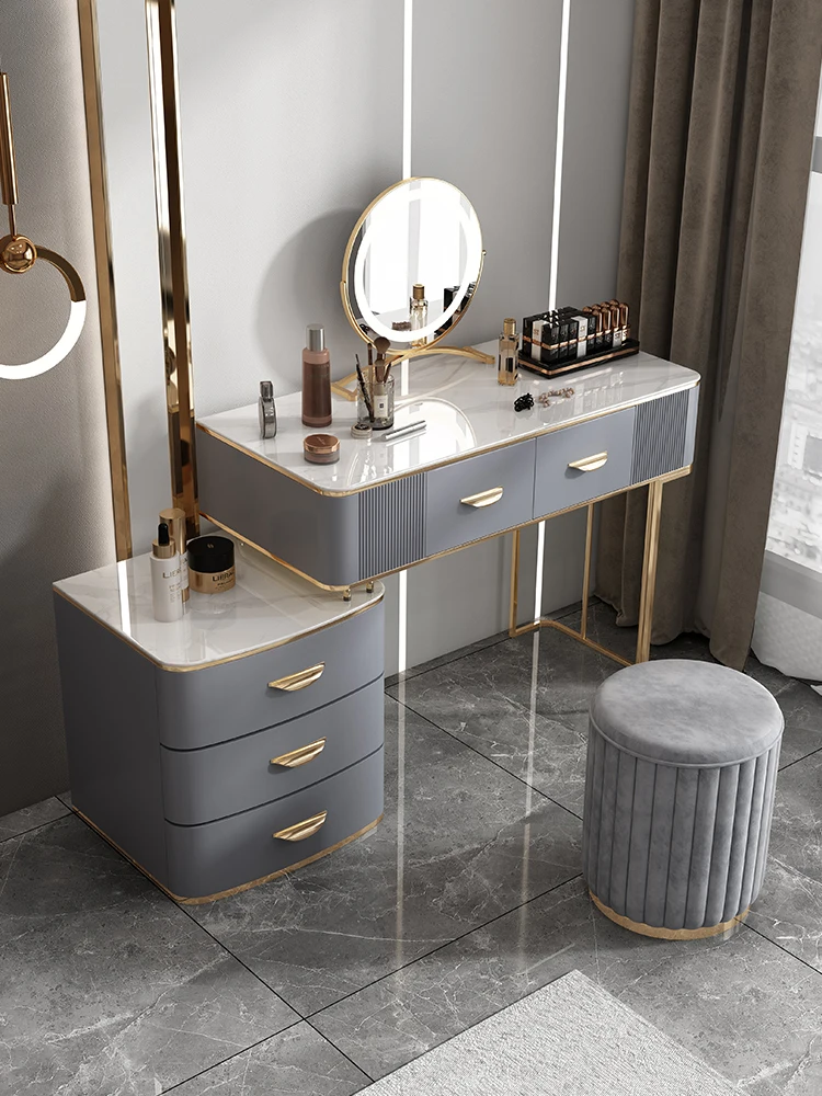 Vanity Make Up White French Wood Console Table Drawer Dresser