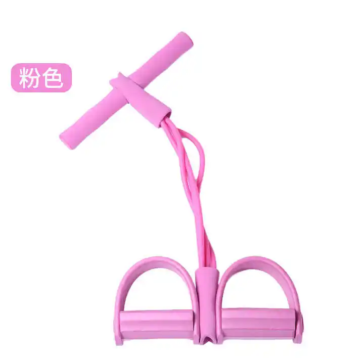 Factory Sale Yoga Pedal Resistance Band Multifunction Tension Rope 4-Tube Elastic
