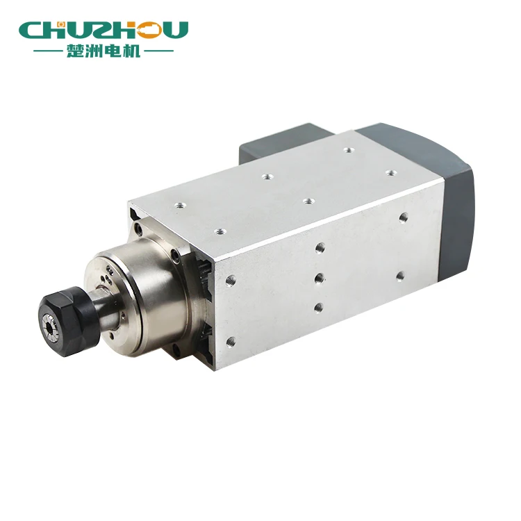 High speed 6000/12000rpm 1.1/1.5kw  ER20 Spindle motor Kit Square air cooled cnc spindle motor