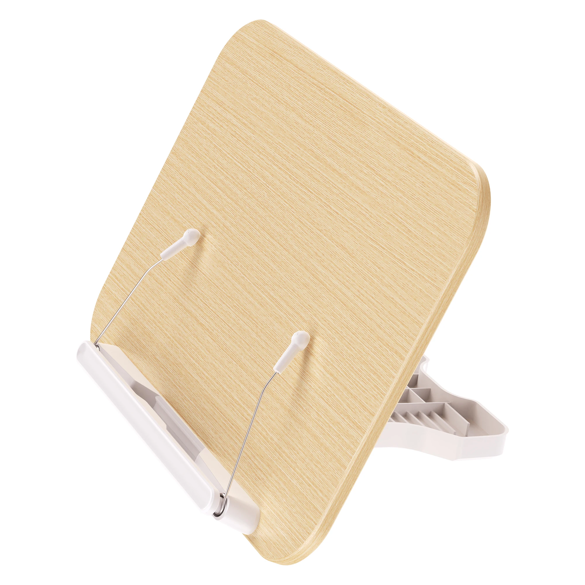 wood plastic laptop cooling pad stand adjustable laptop tablet riser Study book clip raise holder