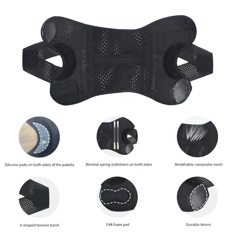 OEM&ODM Summer Knee Brace for Arthritis Pain Relief with Mesh Fabric with Side Stabilizers Soft Bandage for Sports Tear ACL