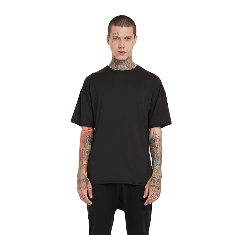 polyester elastane mens round neck blank t shirts