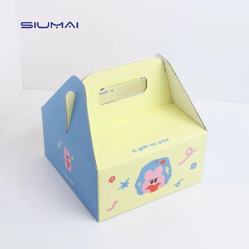 Factory custom food packaging plan white donuts box tall cake boxes for tiered cakes corrugated cake boxes