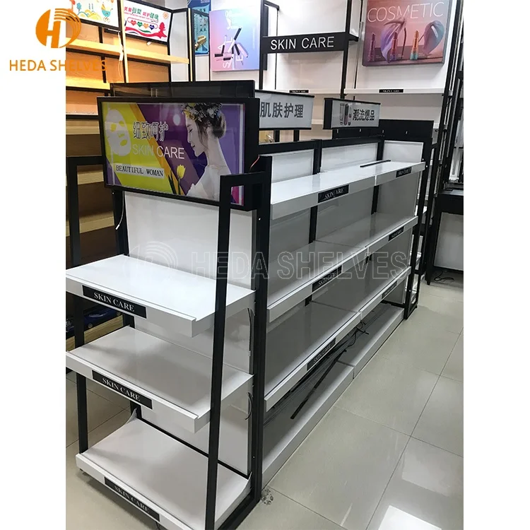 Boutique Customized Design Display Shelves Cosmetics Display Cabinet Product Display Rack For Cosmetics Store