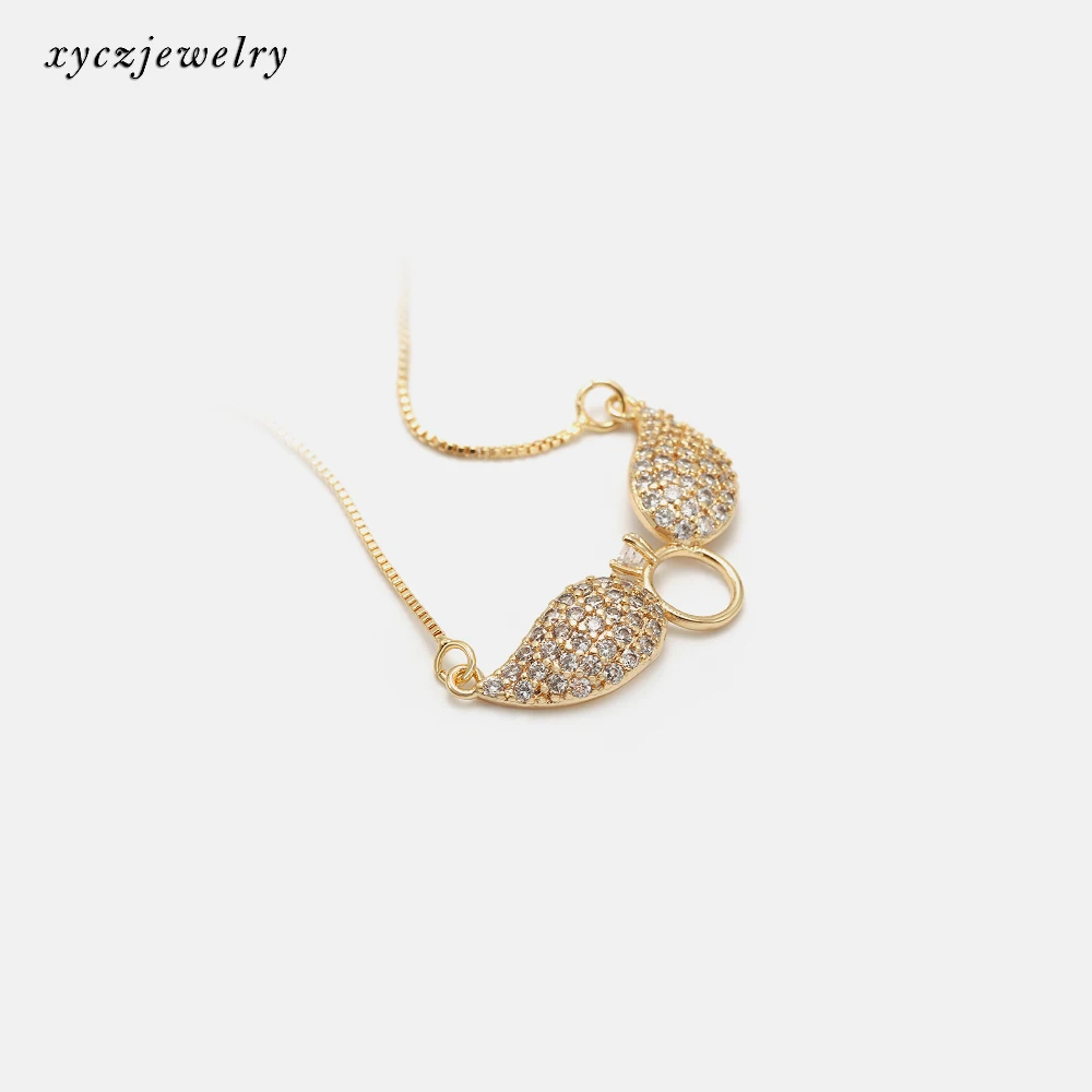 Made in China zircon beautiful angel wings ring pendant necklace