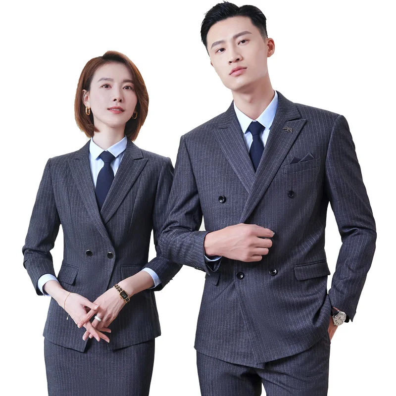 Low Price Mandarin Collar Custom Made Office Working Clothes Business Suit For Men And Women men suits 2 piece terno