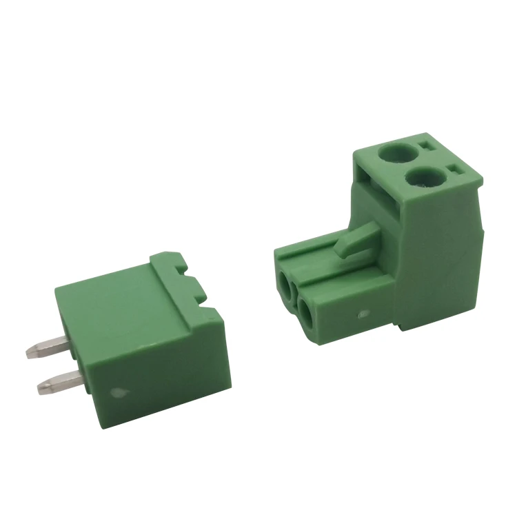 H2EDG 5.08 MM 2 Way male and female  terminal block screw pluggable  PCB terminal  block  electrical connector