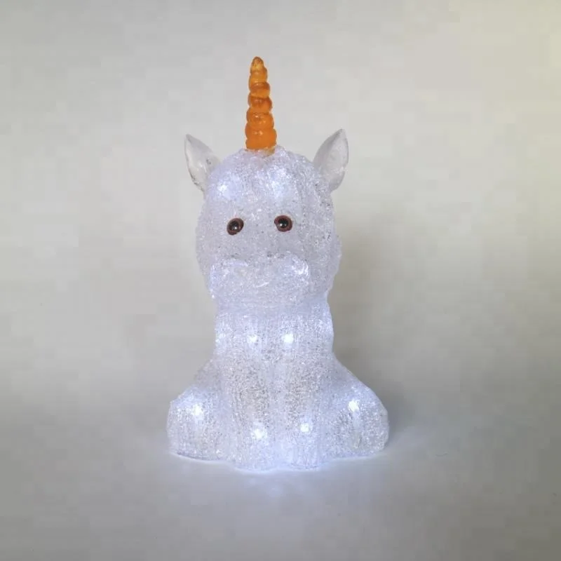 Evermore уникальные рождественские украшения 3D акриловые Единорог в форме огни украшения свет