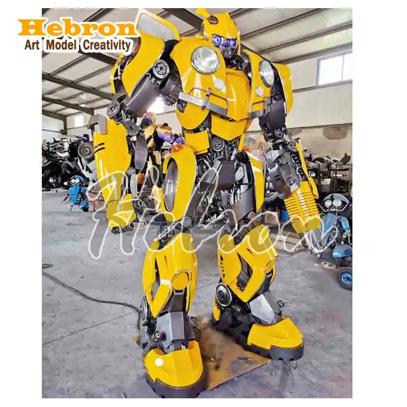Custom large outdoor iron stainless steel transformer statue me tal robot sculptures landscaping me tal crafts from china