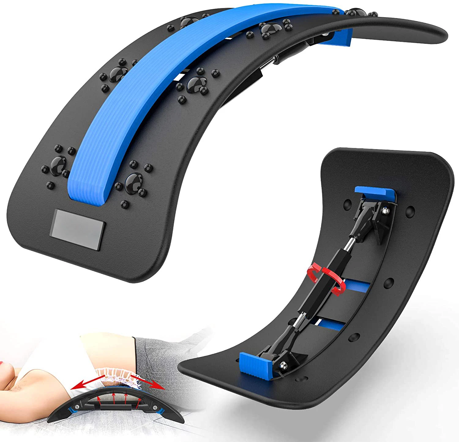 2023 New Orthopedic Adjustable Cervical Pain Relief Lumbar Spinal Decompression Acupressure Back Support Device Back Stretcher