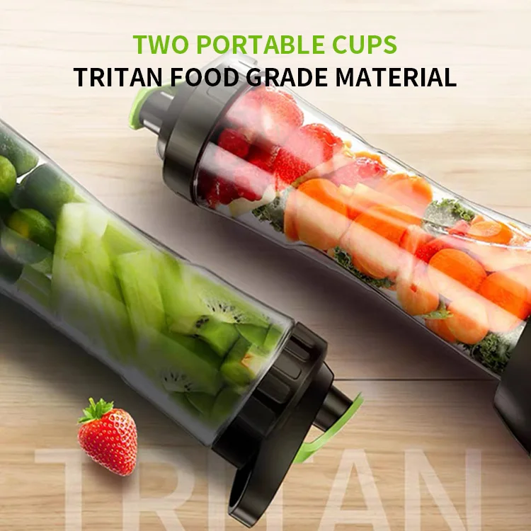 2*20oz Smoothies Shakes Portable Blender Personal Juicer Baby Food Home Office Sports and Travel Juice Maker