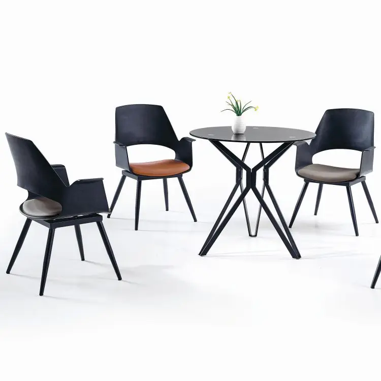 2021 Economical Design PU+Plastic Proper Price Reception Hotel Client Leisure Chair