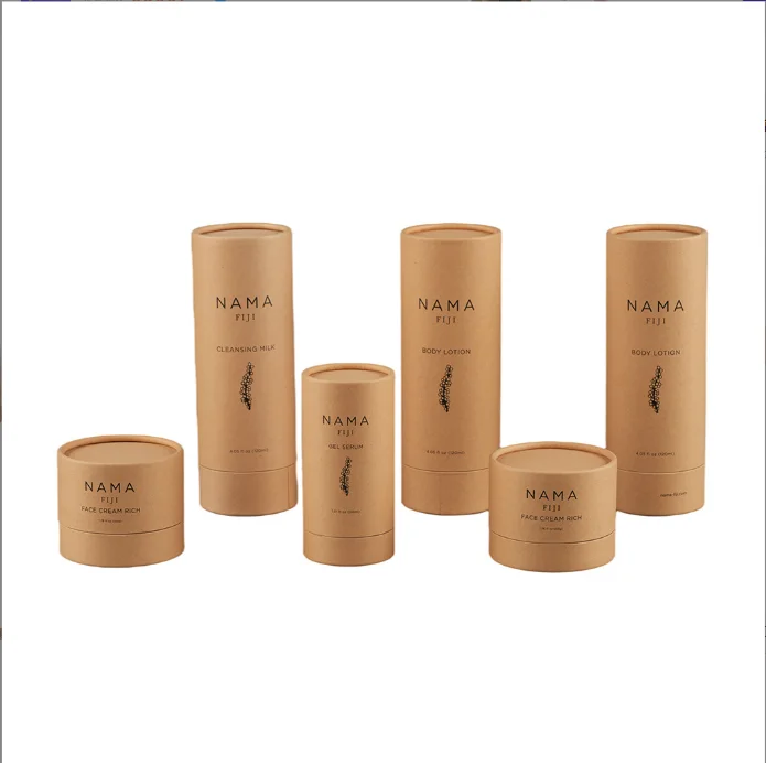 Custom Jar Tube Packaging Biodegradable Loose Leaf Tea Kraft Paper Cardboard Tube For Protein Powder Food Products