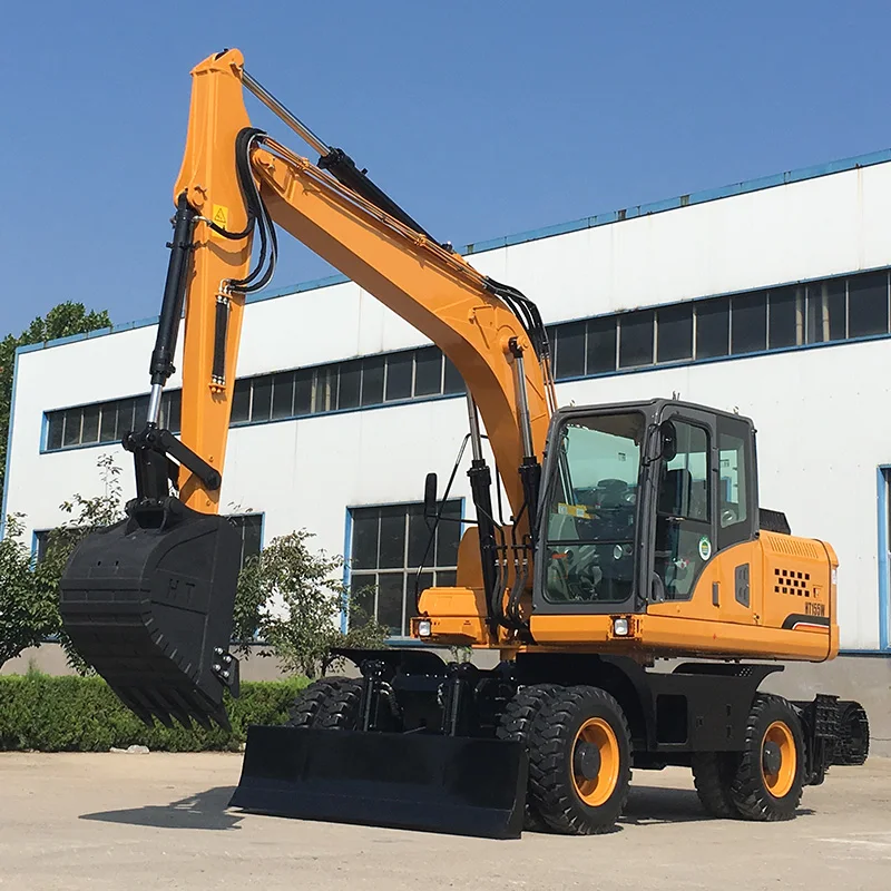 3 Ton Hydraulic Digger Cat 320d Wheeled Excavators Bucket Wheel Earth Moving Mini Excavator 1 Ton Excavators