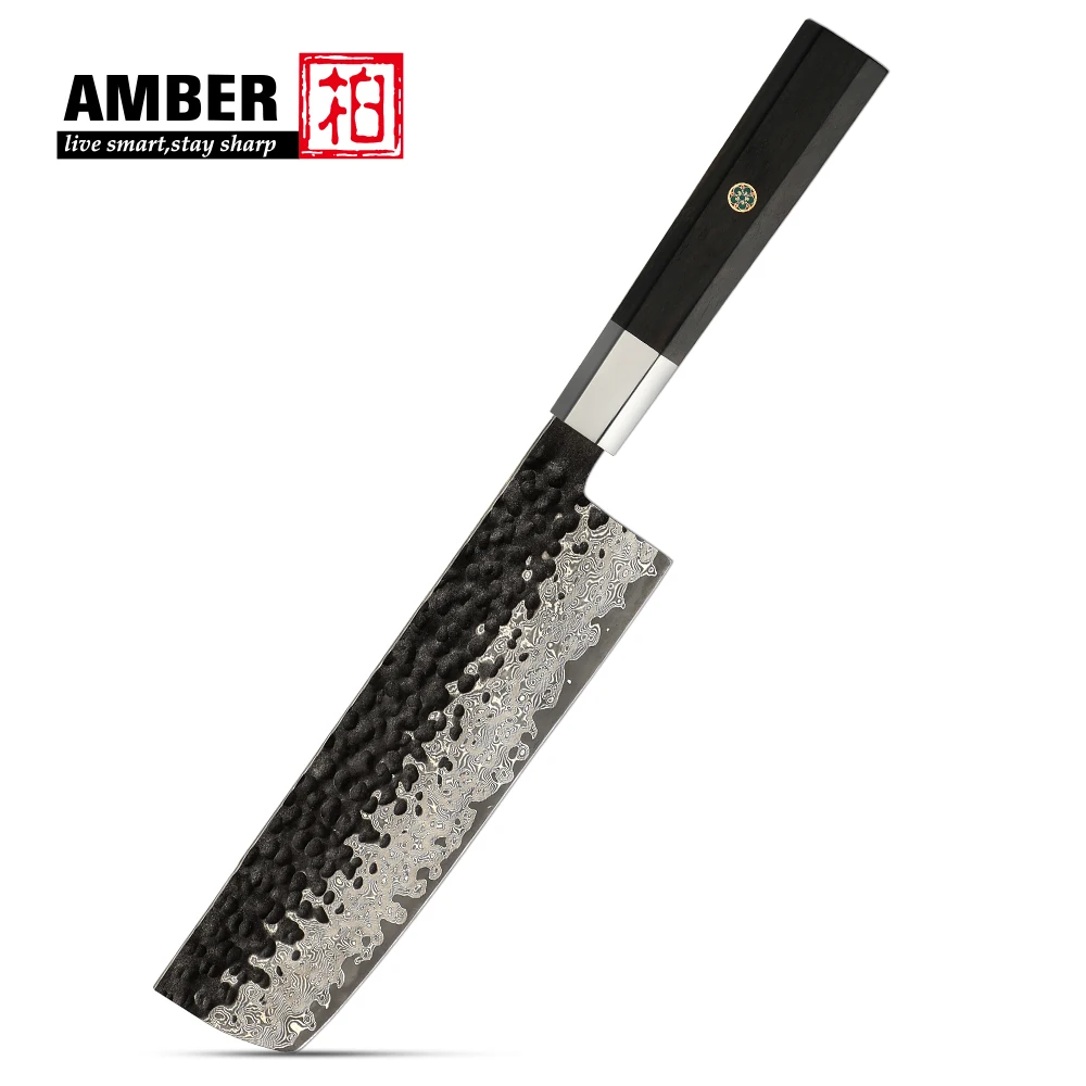 Extra Sharp new design vegetable kitchen knife VG10 Damascus steel blacksmith Japanese nakiri knife with ebony wood handle