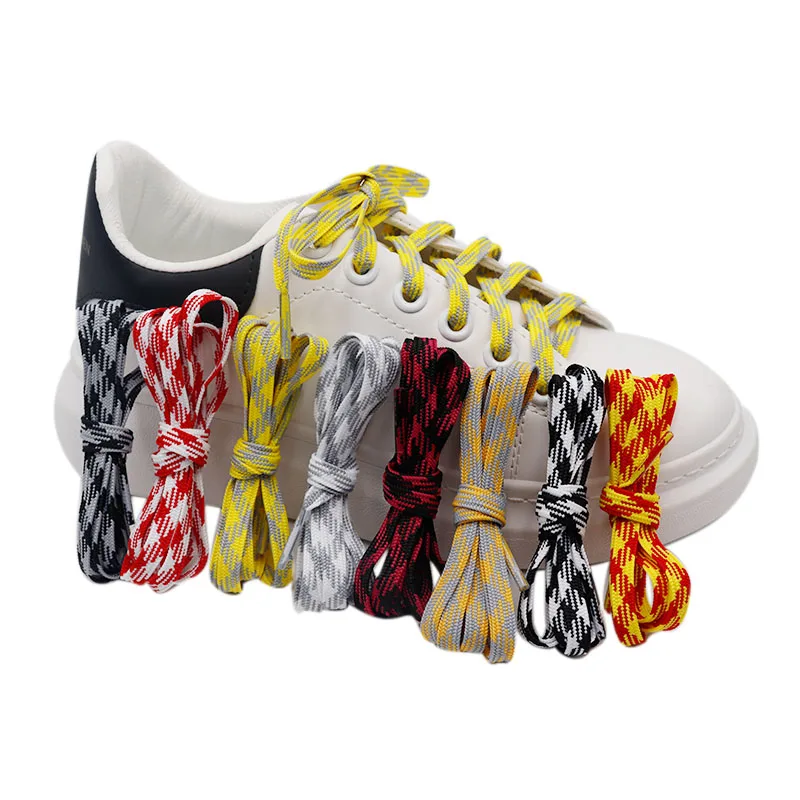 Weiou Manufacturer High Quality 8 Colors Optional Flat Two Color Shoelaces For Jumpmans And 750,converses Shoes