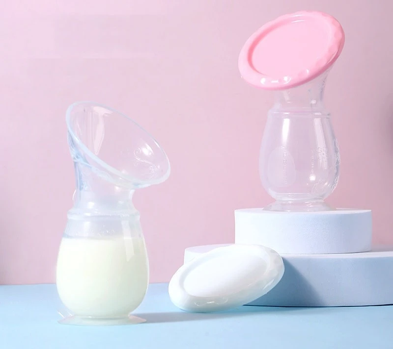 Custom Logo BPA Free With Dust lid Anti-galactorrhea Portable Manual Silicone Multi-Function Wearable Single Breast Pump