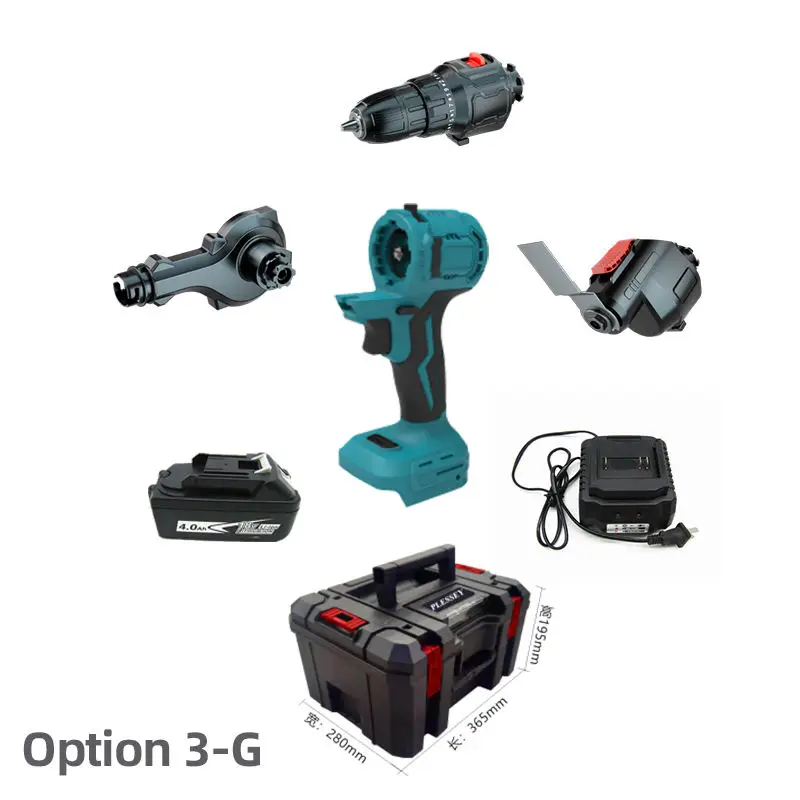 Factory Price 11 in 1 Professional Impact Drill Jig Saw and Angle Grinder Wrench Power Set Cordless Tool Sets for Garden