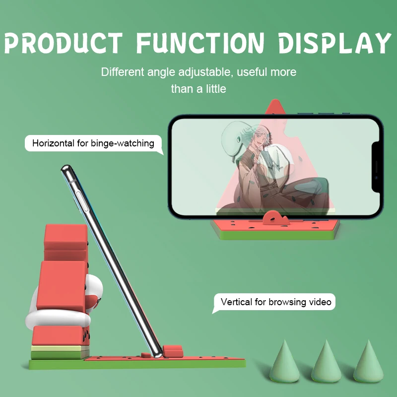 2022 Amazon hot selling mobile phone stand summer creative watermelon cartoon fruit mobile phone base