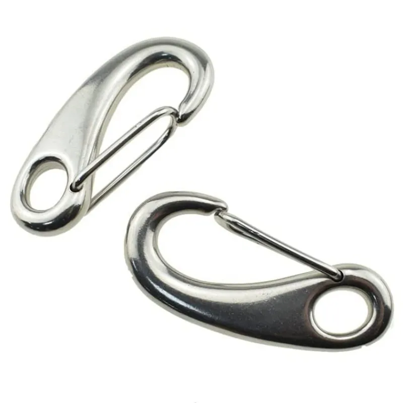 rigging hardware stainless steel 304 promotional keychains egg shaped snap hooks carabiner
