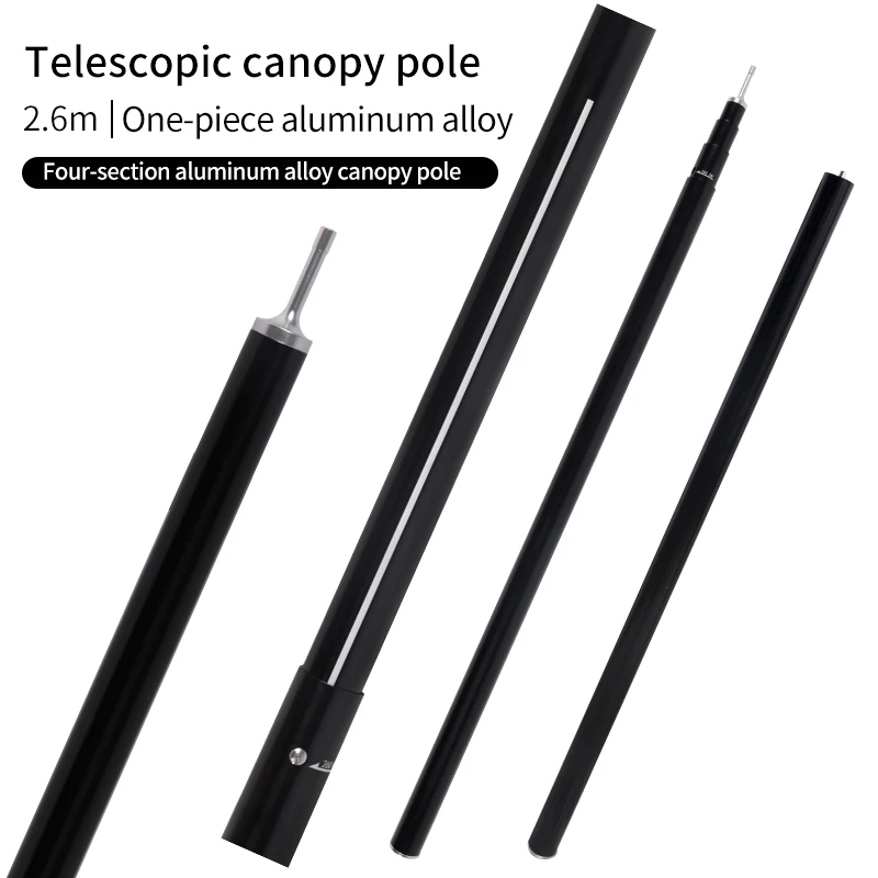 4 Sections 2.60m Aluminum Alloy Retractable Pole tents for events wedding party pole and peg Camping Tent Poles