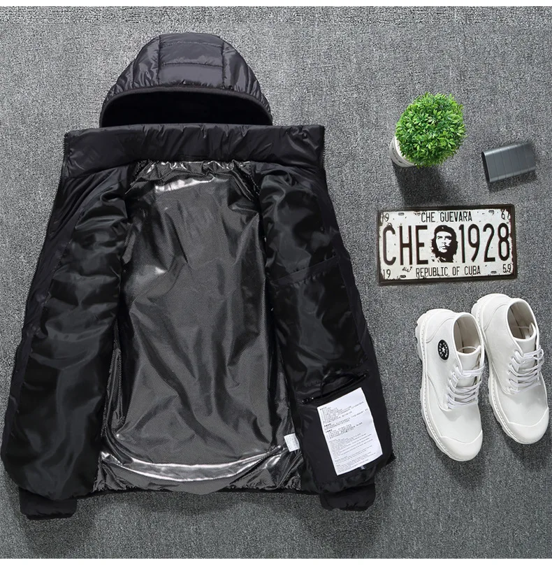 Factory Outlets Unisex Plus Size 8 and 9 Power Bank Heating Area Electric Fleece Down Jackets with Hood