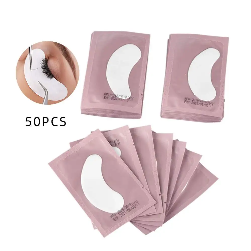 50pcs Best Eyelash Extension Kits Under Eye Pad Set Disposable Lash Supply Grafting Eyelash Patches