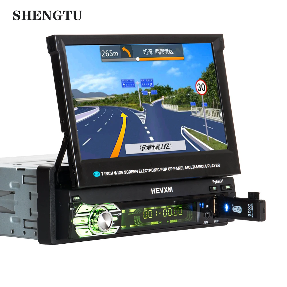 SHENGTU Universal 2 Din 7 Inch Touch Screen Stereo Auto Radio Multimedia Player 2din Rearview Mirror Link/fm/tf/bt/mp5 Car Audio
