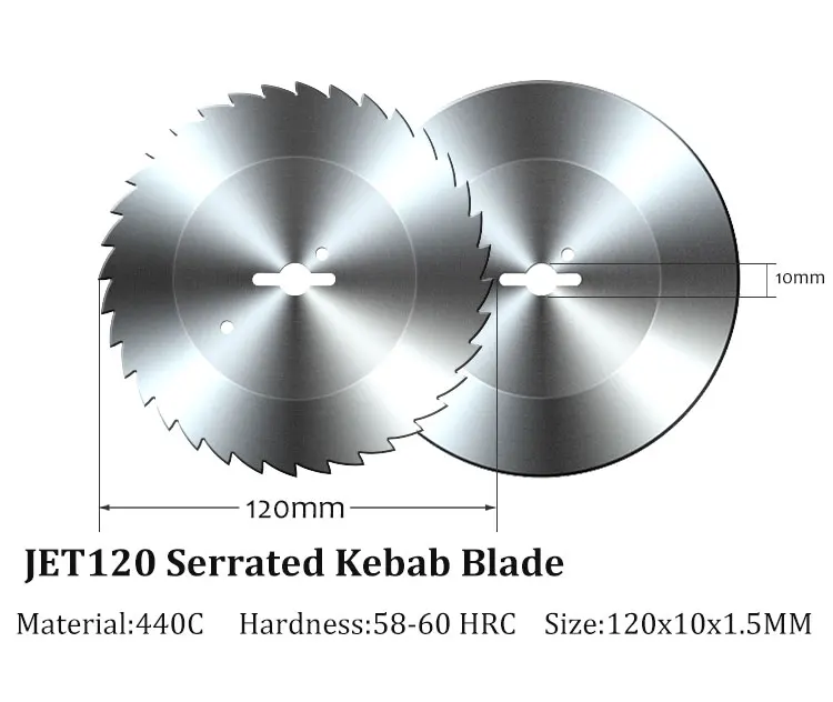 Kebab Cutting Blade 120mm Electric Doner Kebab Toothed Knife For Tandir Or Jet Slicer