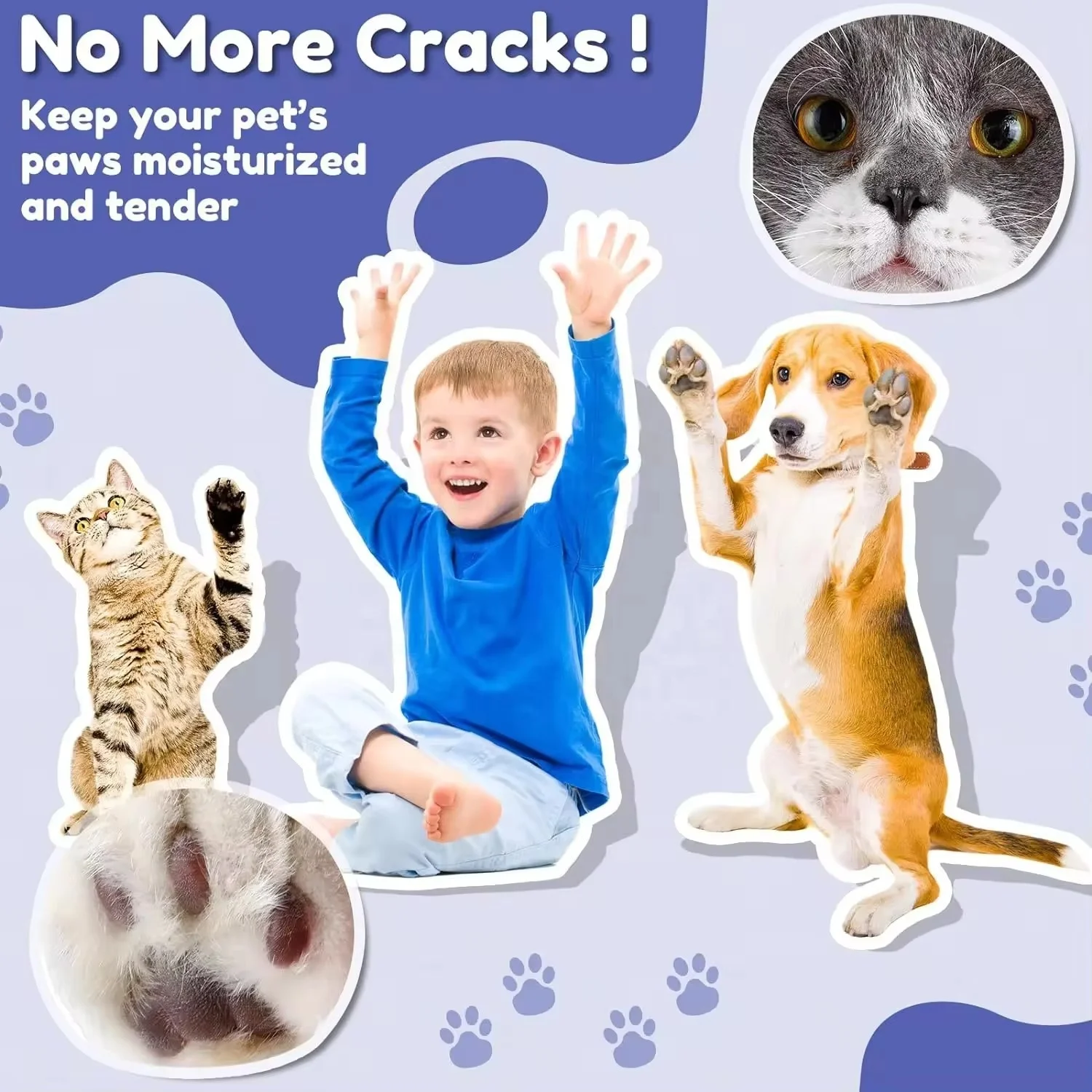 Pet Paw Balm Soothing Moisturizing Protection Repair Cracked Paws And Skin Nose Cat And Dog Foot Pad Cream