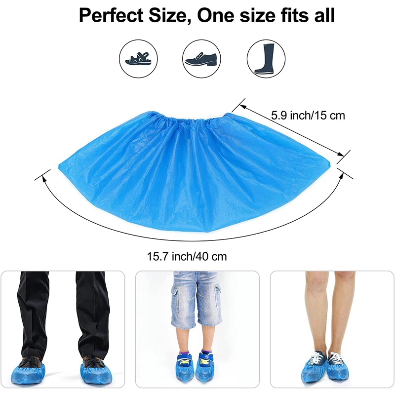 Одноразовые Нескользящие водонепроницаемые пластиковые чехлы для обуви S & J OEM