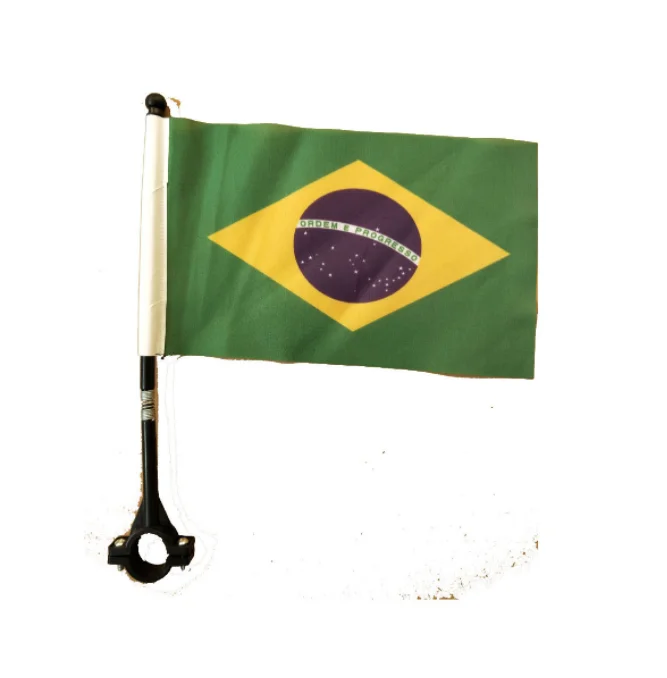 Brazilian Bicycle Flag Bicycle Handlebar Flag Custom Outdoor Cycling Team Flag