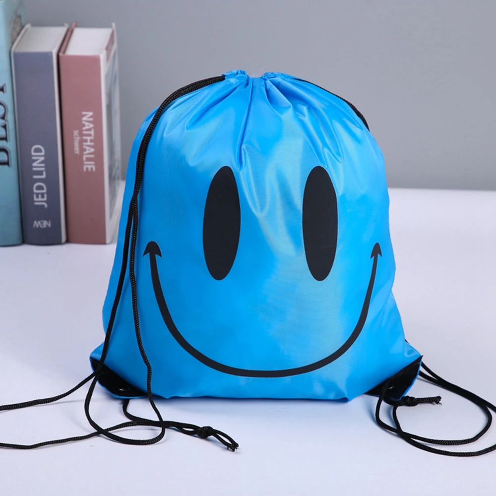 Professional backpack bag custom polyester fabric printed drawstring shoe bags in bulk