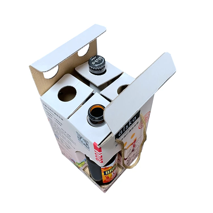 Factory Direct Price Custom Printed Paper Cardboard Beer Pack Box Corrugated Packaging Box Carrier 6 Bottle Paper Box