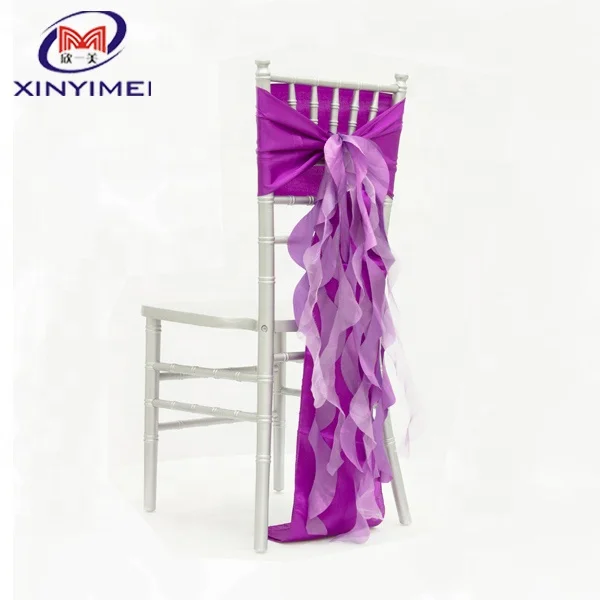 Cheap Wedding Chair Decoration Organza Chiavari Chair Sashes