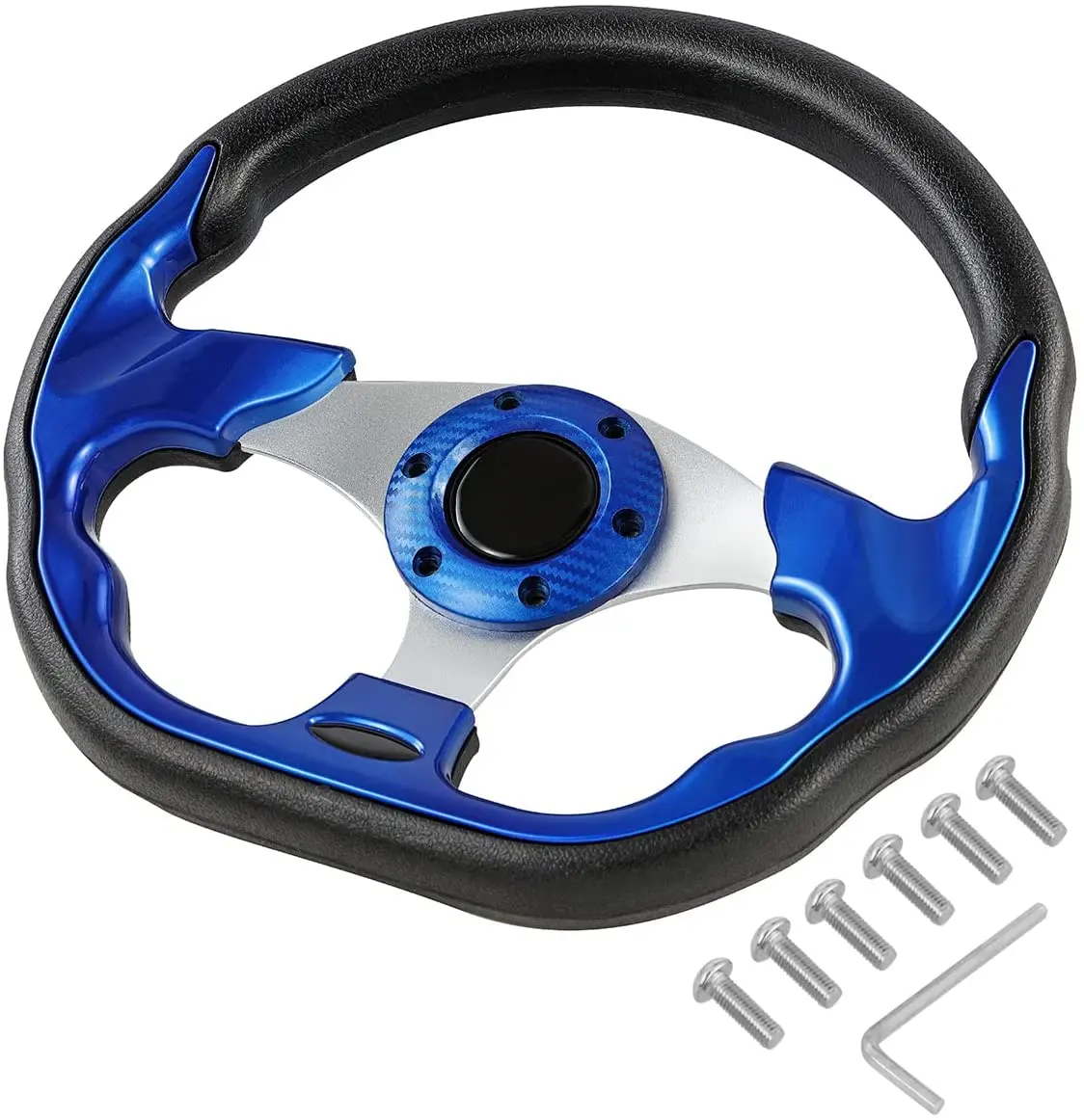 Universal Fit 12.5 Inch Diameter Steering Wheel Fits EZGO, Club Car Golf Carts Tempo