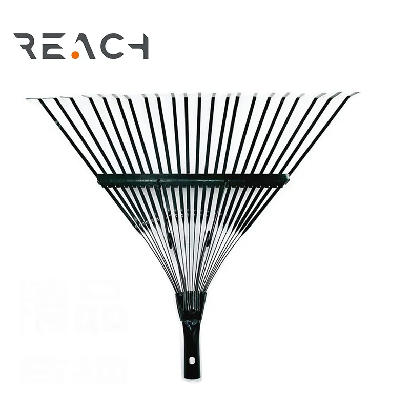 22 Teeth steel adjustable garden grass leaf rake with folding head for cleaner