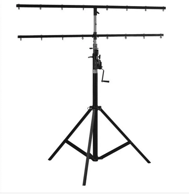Pro stage lighting equipment single-layer/double-layer winch stand par led light stand 4M with tripod