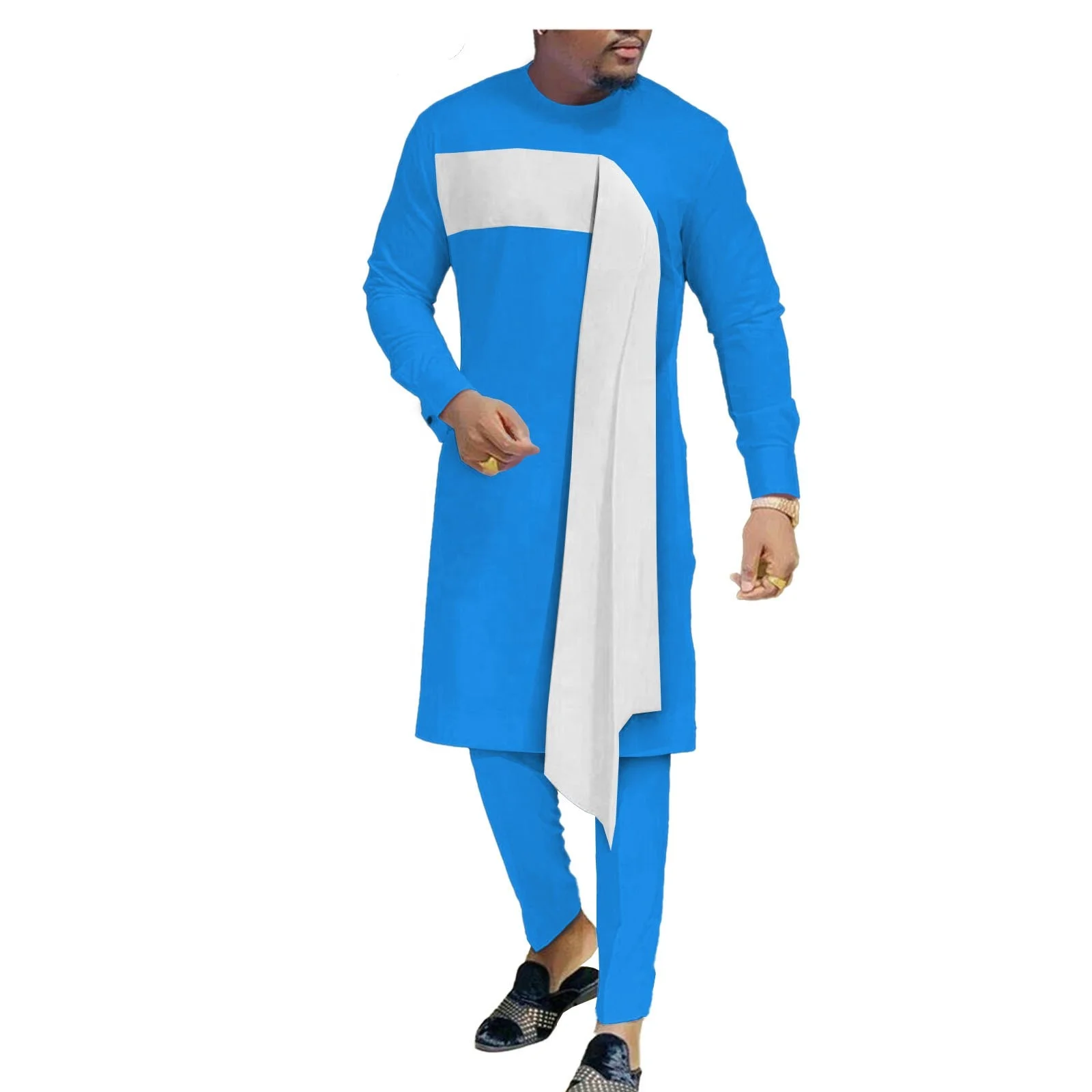 Fashion T-Shirt long Sleeve Men Dashiki Shirts Wholesale African Clothing