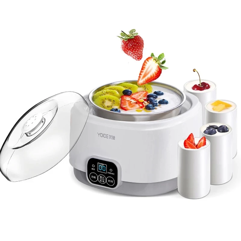 Hot selling automatic rice wine machine lcd display small yogurt maker with glass jars
