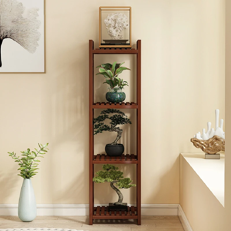 Premium Factory Direct Sales Bamboo Flower Pot Stand Holder Natural Tall Flower Display Stand Plant Stand Indoor