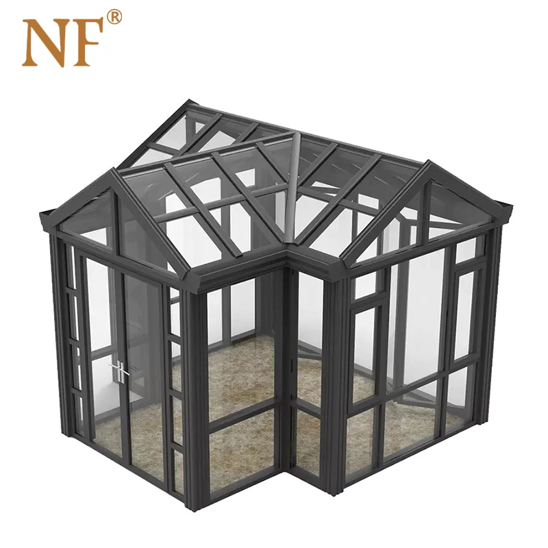 Модные французские зимние садовые домики, алюминиевые солнечные комнаты