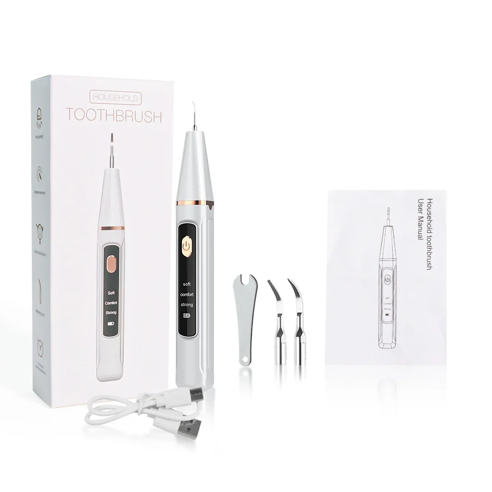 Ultrasonic Dental Cleaner Electric Teeth Cleaner Kit Dental Ultrasonic Calculus Remover Machine Tooth Stains Tartar Removal Tool